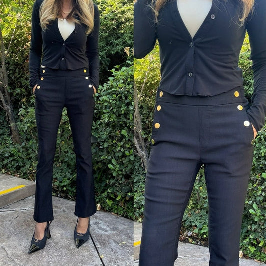 Bevy Flog Pants Bevy Flog - Sofia Crop Pant in Black