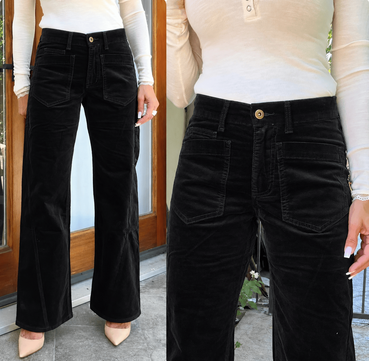 Bevy Flog Pants Bevy Flog - Tami Pant in Black Soft cord