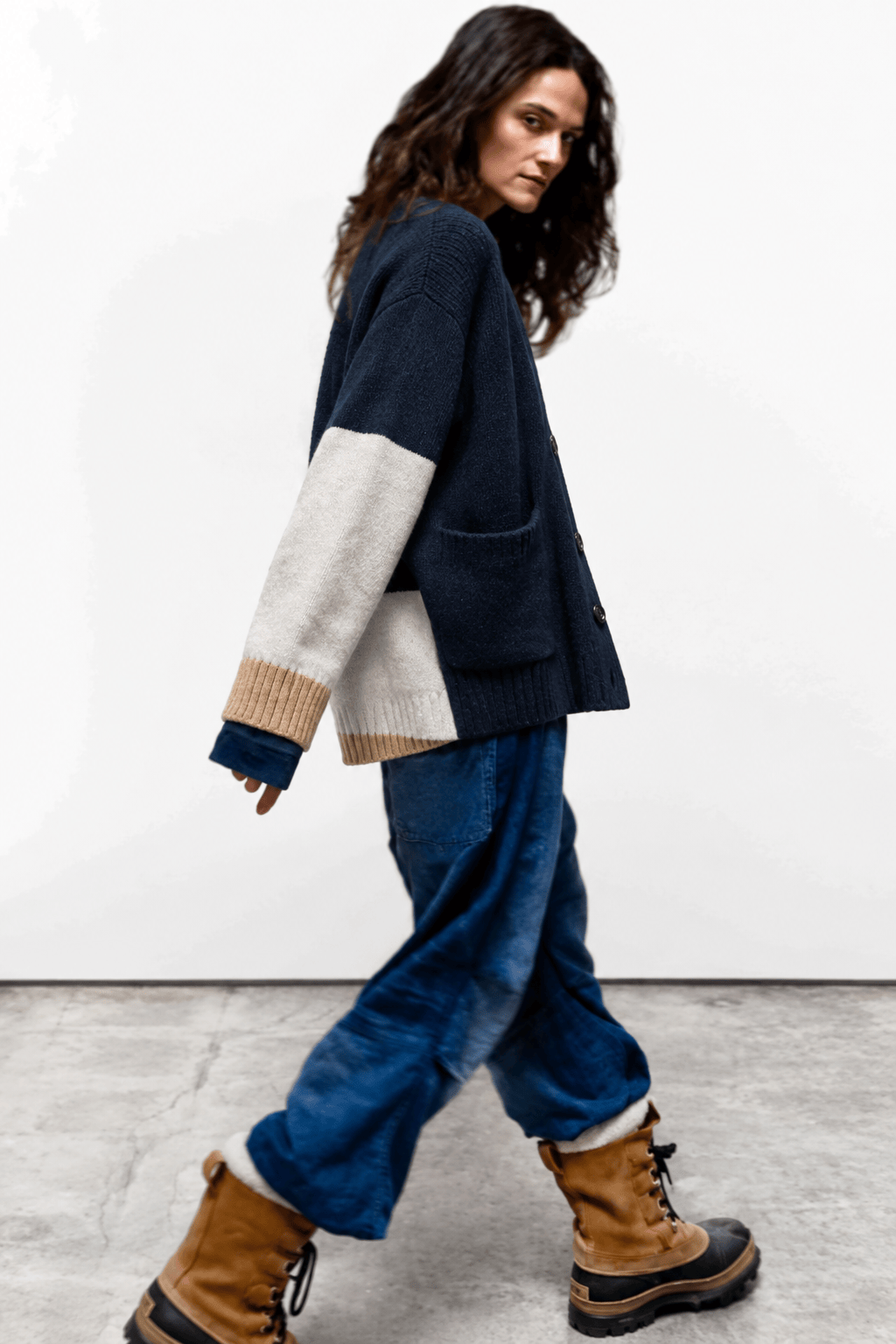 FREECITY Knitwear Freecity - cashmere lux cardigan in squids mix up