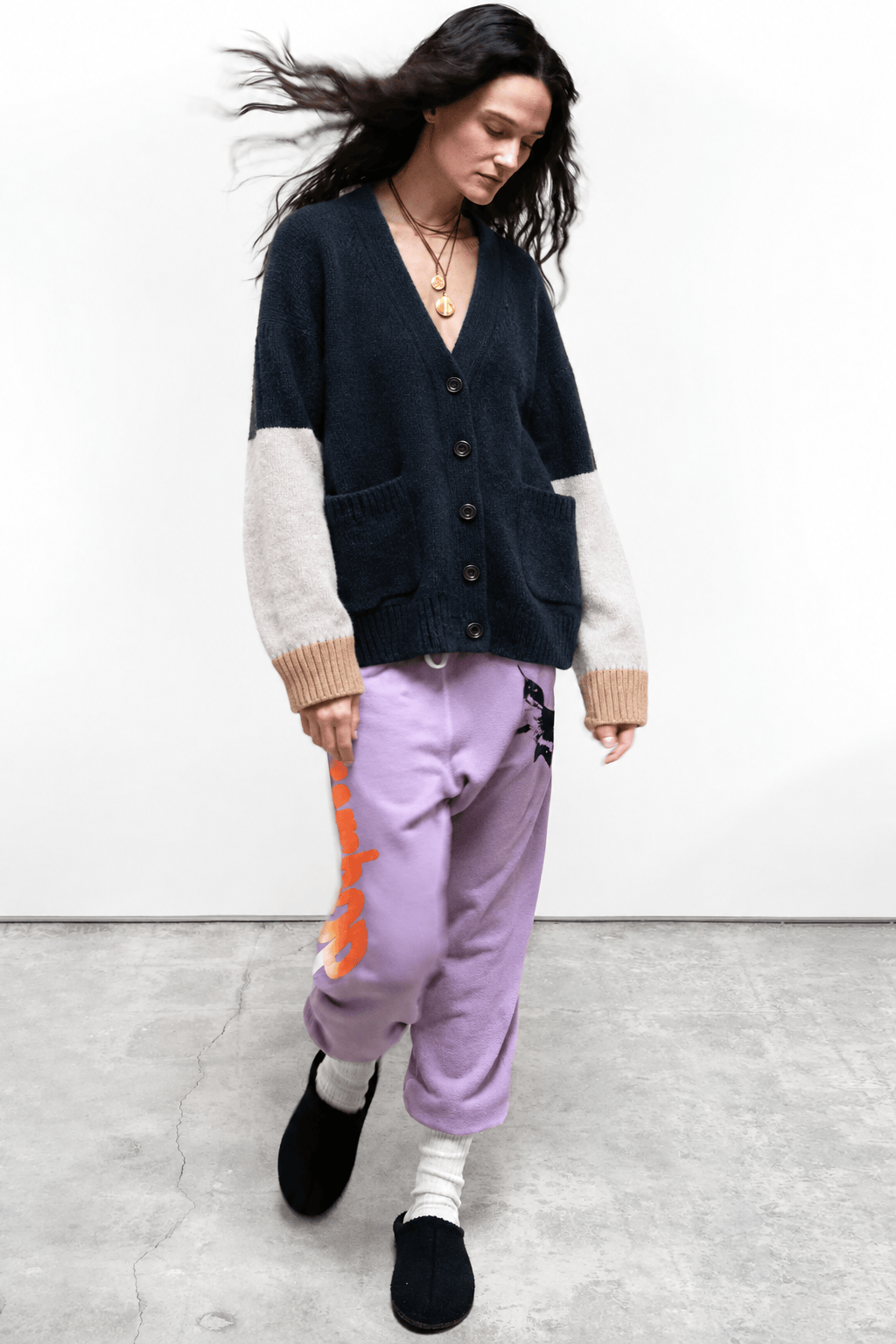 FREECITY Knitwear Freecity - cashmere lux cardigan in squids mix up