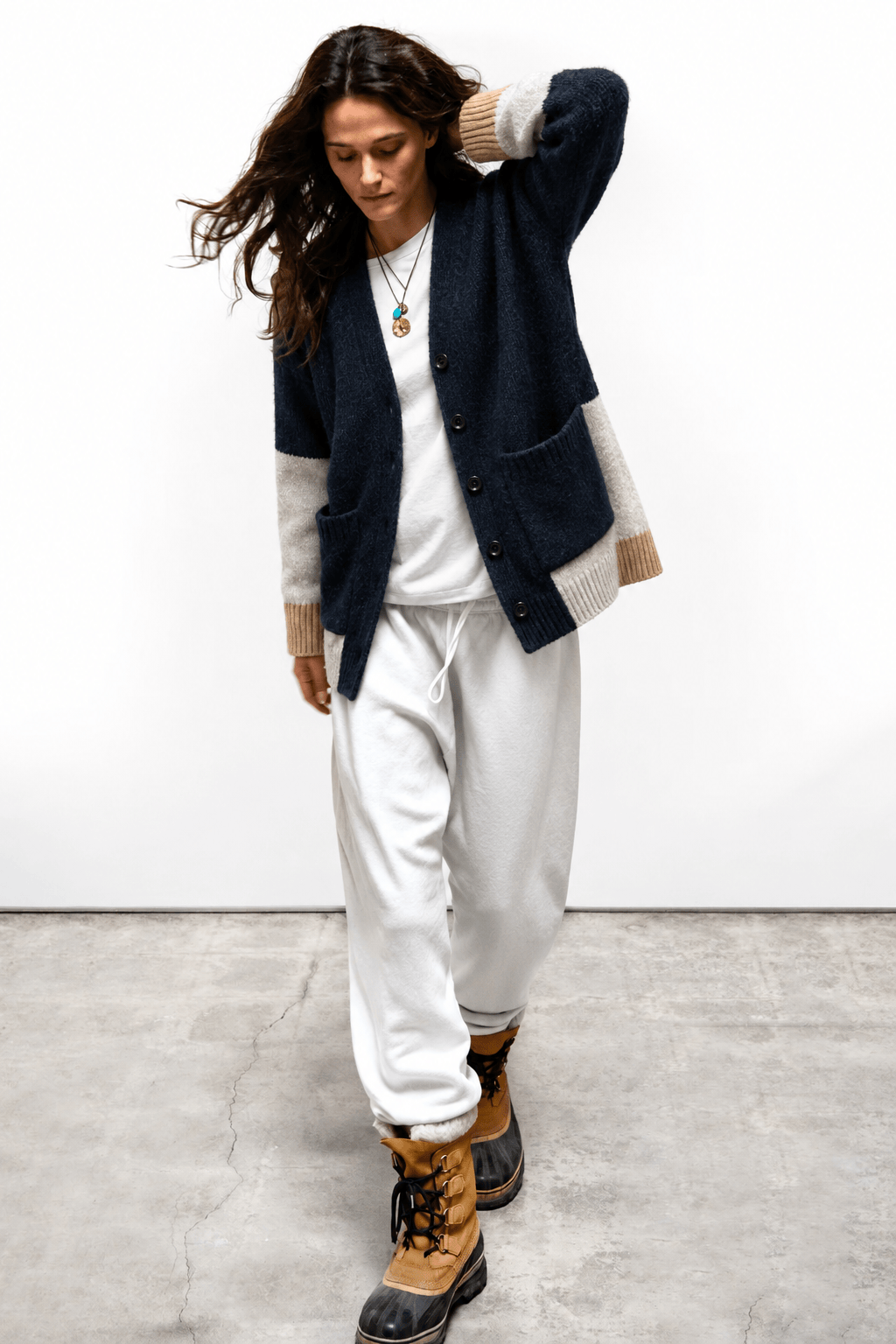 FREECITY Knitwear Freecity - cashmere lux cardigan in squids mix up