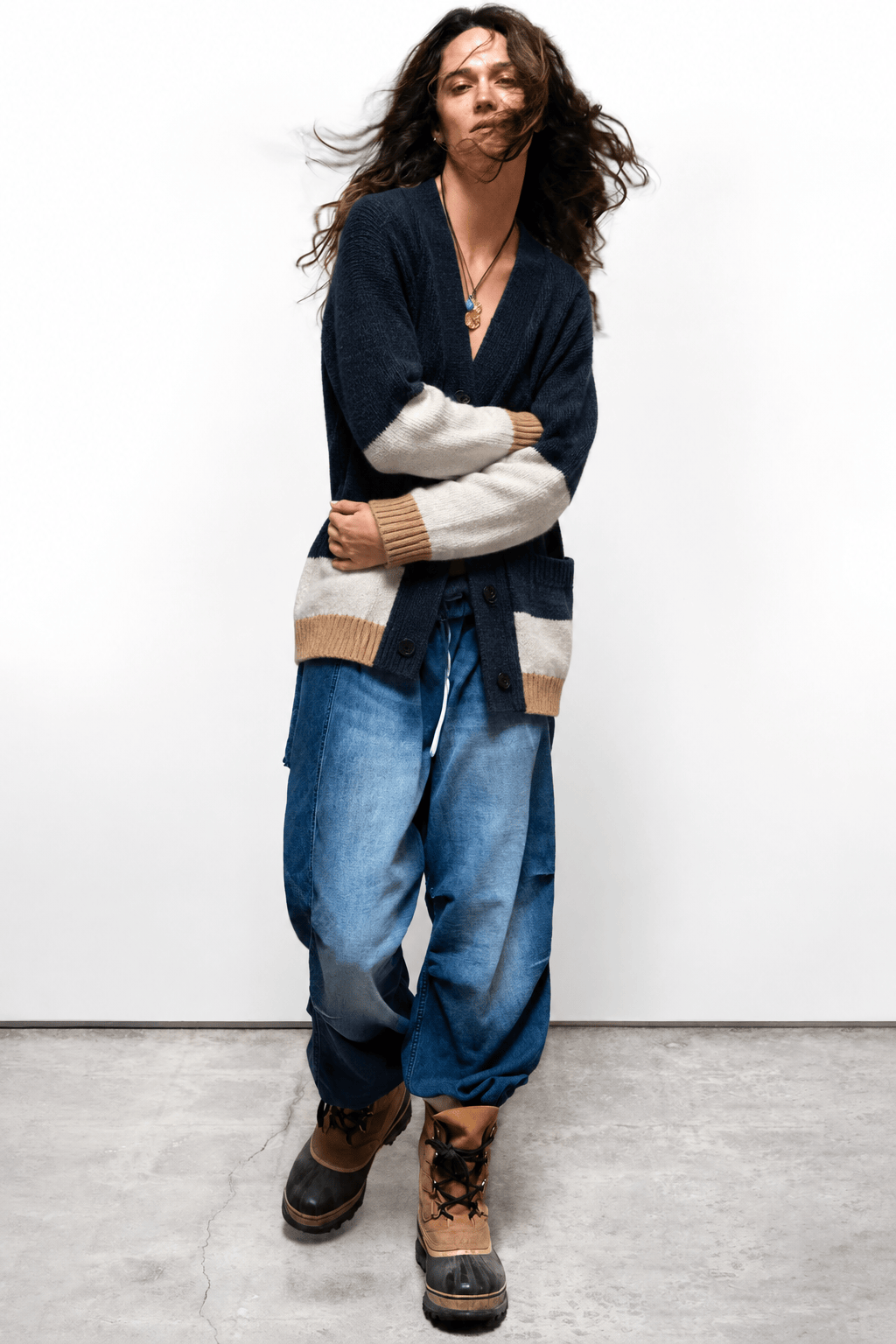 FREECITY Knitwear Freecity - cashmere lux cardigan in squids mix up