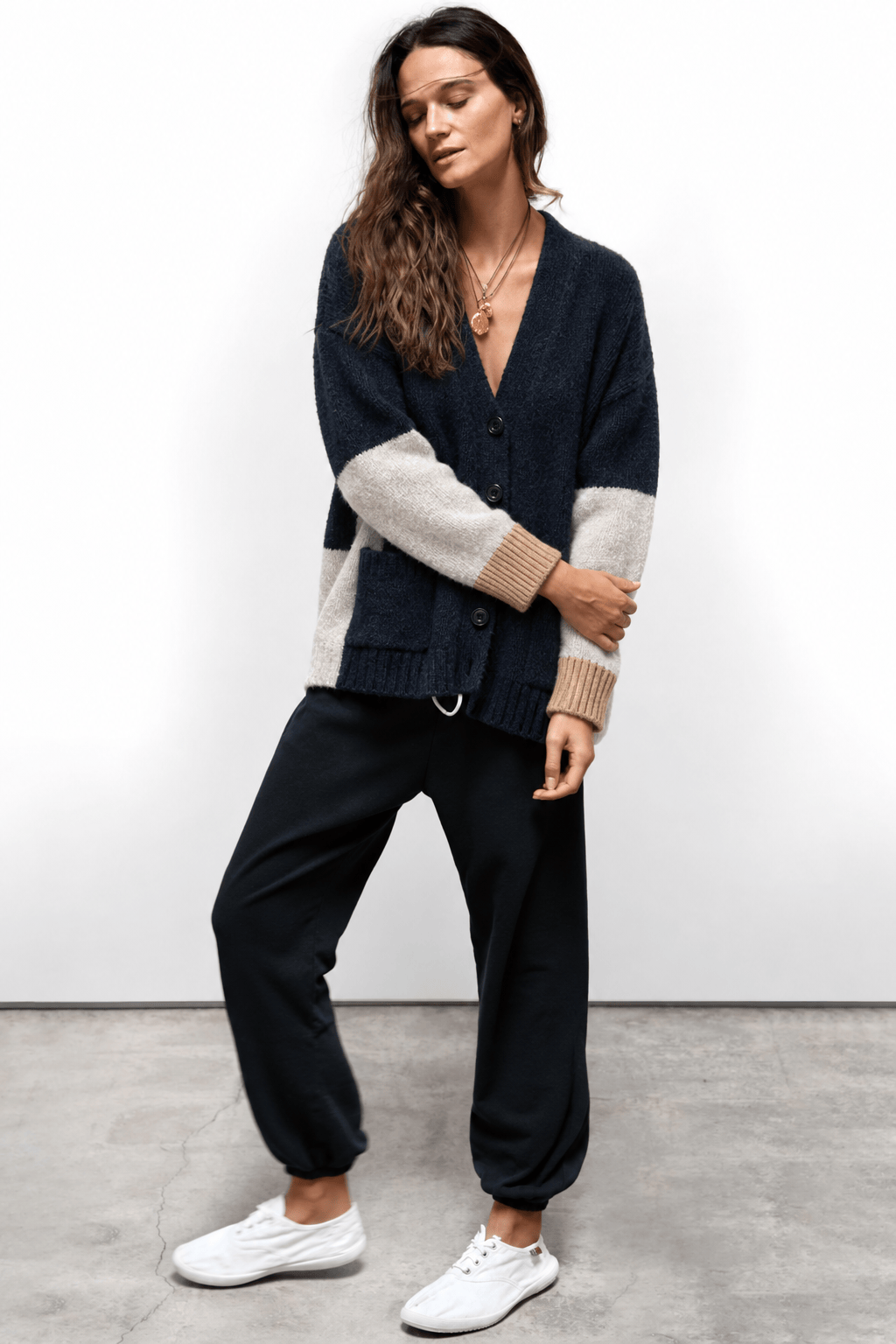 FREECITY Knitwear Freecity - cashmere lux cardigan in squids mix up