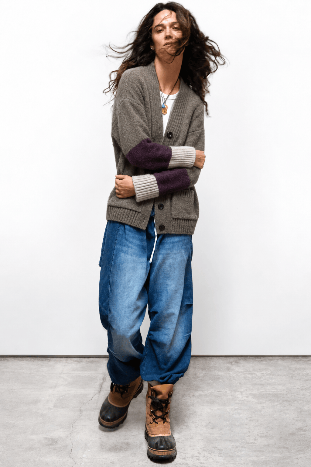 FREECITY Knitwear Freecity - cashmere lux cardigan in twigs mix up