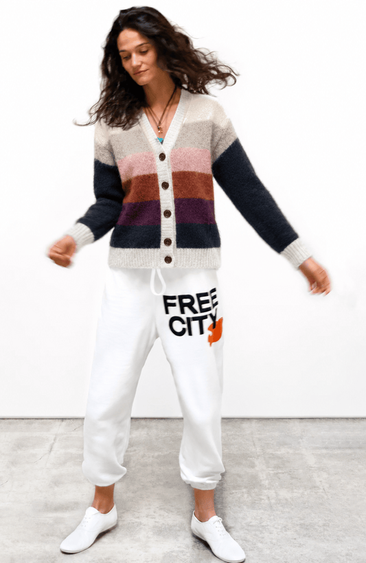 FREECITY Knitwear Freecity - cashmere lux super Color pocket cardigan in Mixup