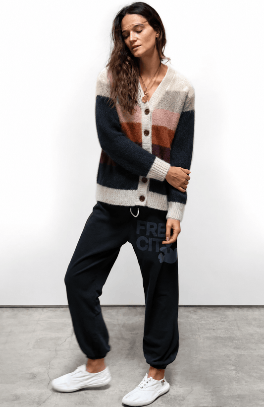 FREECITY Knitwear Freecity - cashmere lux super Color pocket cardigan in Mixup