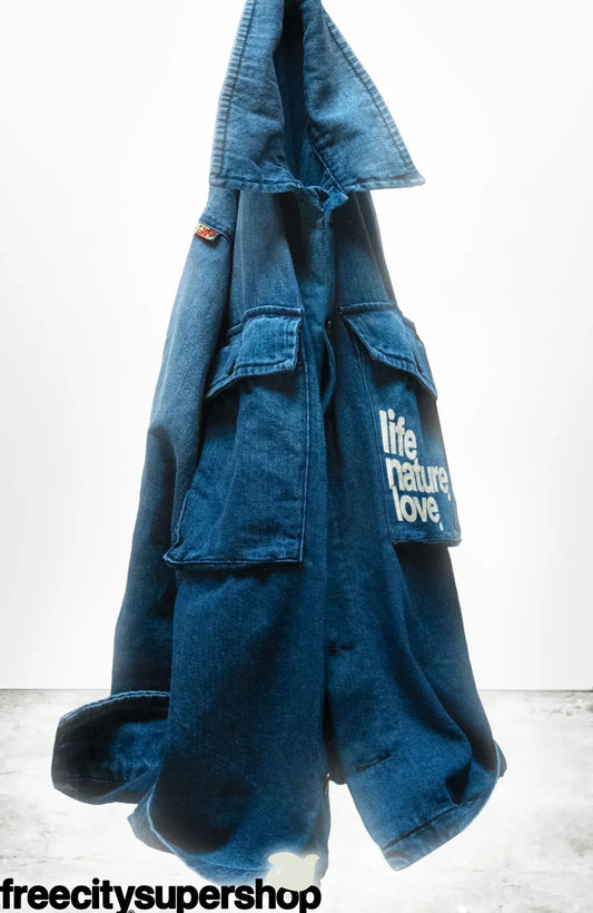 FREECITY Knitwear Freecity - INDIGO WORKSHOP/UNIFORM "BIGGY" SHIRT - INDIGO BLUES