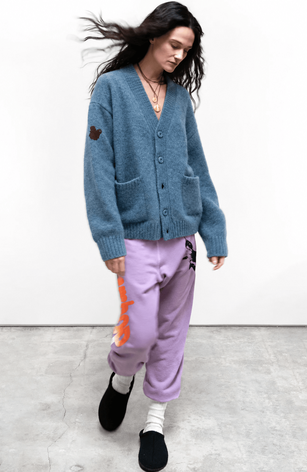 FREECITY Knitwear Freecity - Superyumm Norwegian wool pocket cardigan in norwegian blue