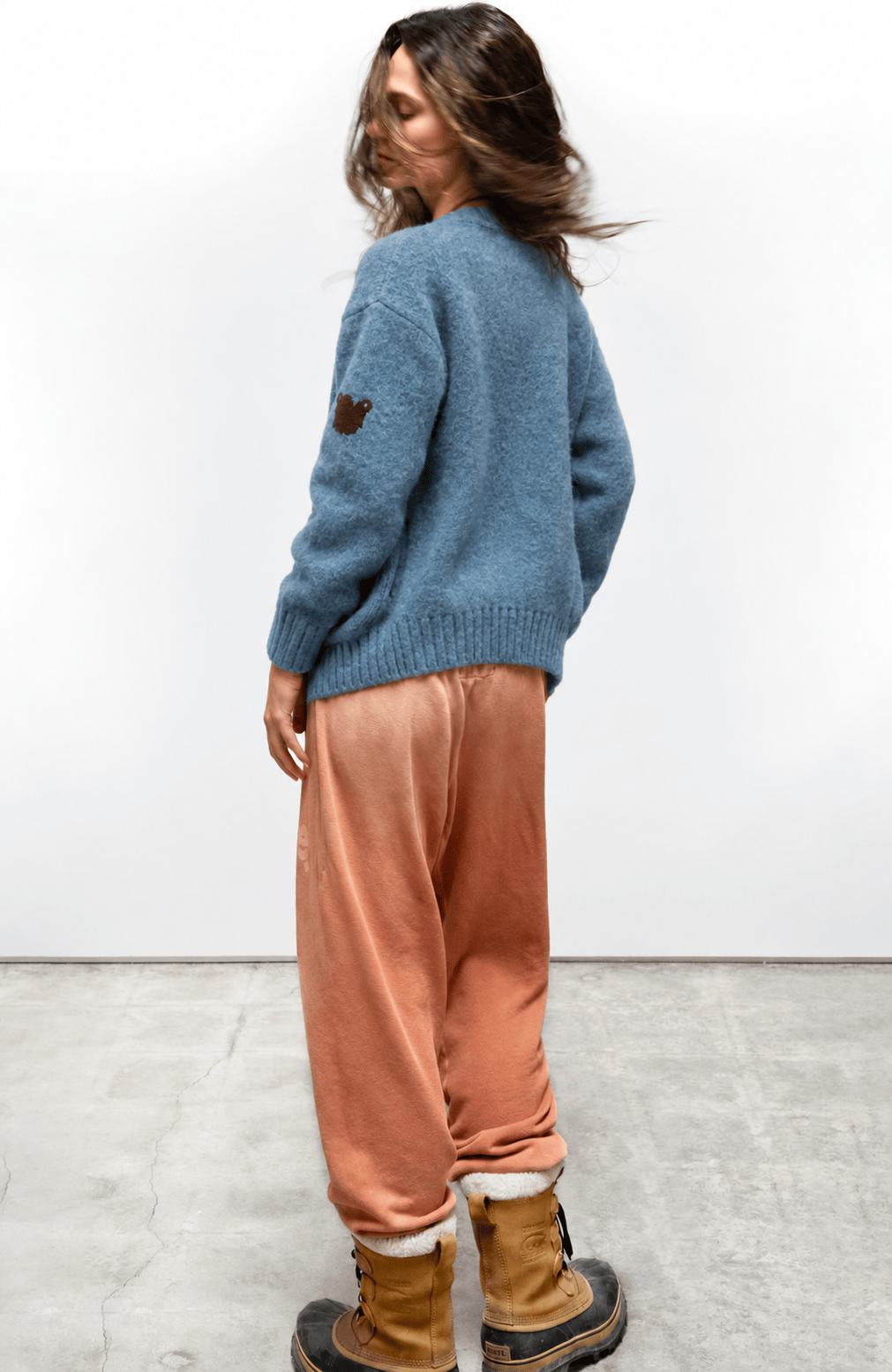 FREECITY Knitwear Freecity - Superyumm Norwegian wool pocket cardigan in norwegian blue