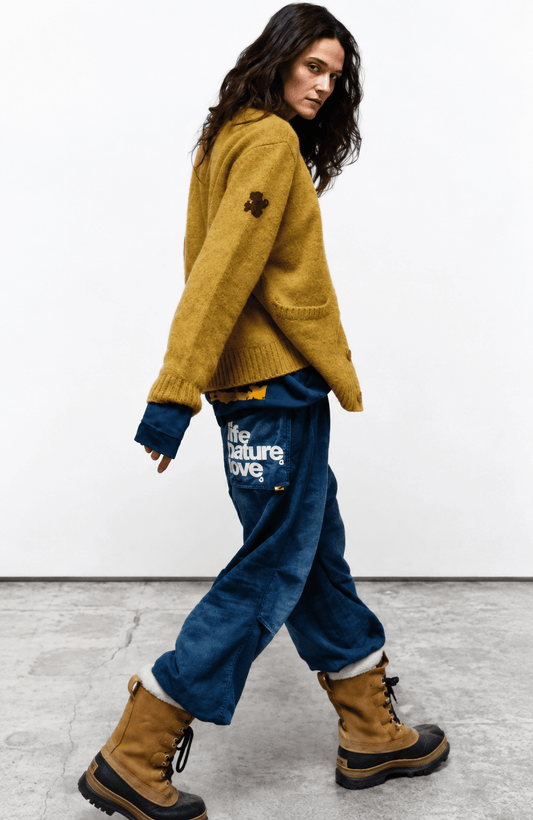 FREECITY Knitwear Freecity - Superyumm Norwegian wool pocket cardigan in norwegian golden