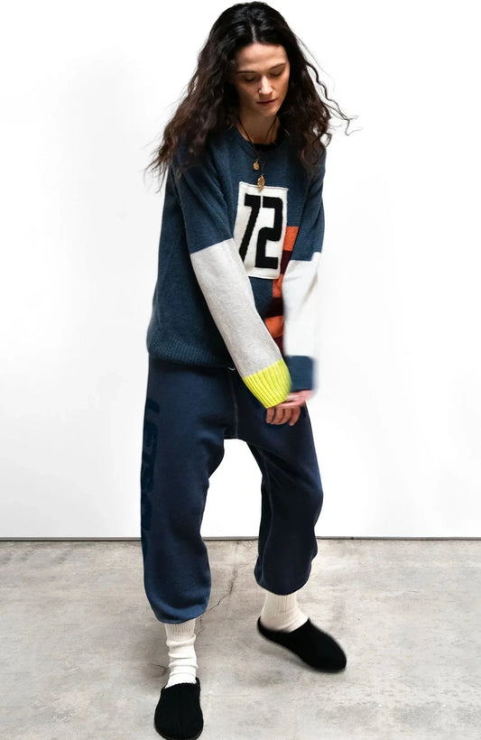 FREECITY Sweaters Freecity - Canyon Kid '72 Lux crew in Mineral blue mix