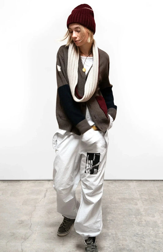 FREECITY Sweaters Freecity - Patch Pocket Cardigan - Fawn mix
