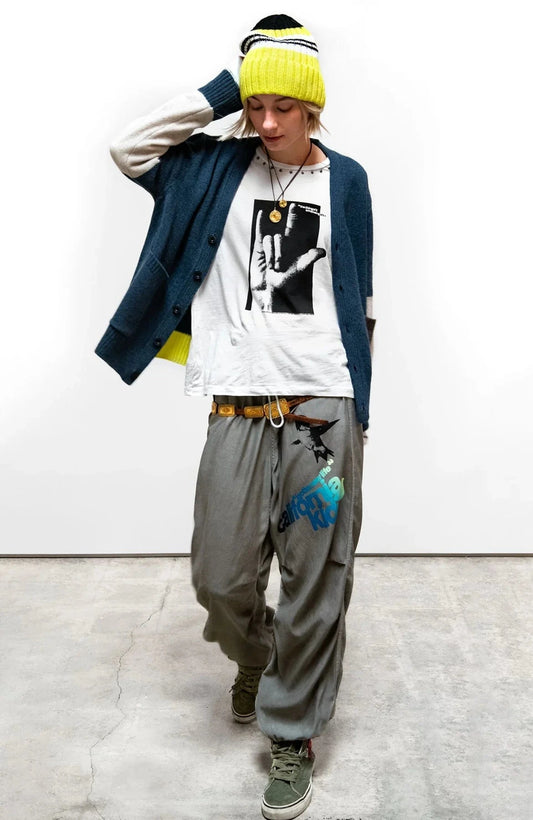 FREECITY Sweaters Freecity - Patch Pocket Cardigan - Mineral Blue