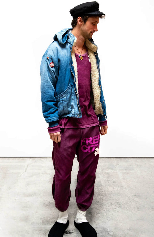 FREECITY Sweatpants Freecity - Flap Snap Air Jump Pants in Deeplove