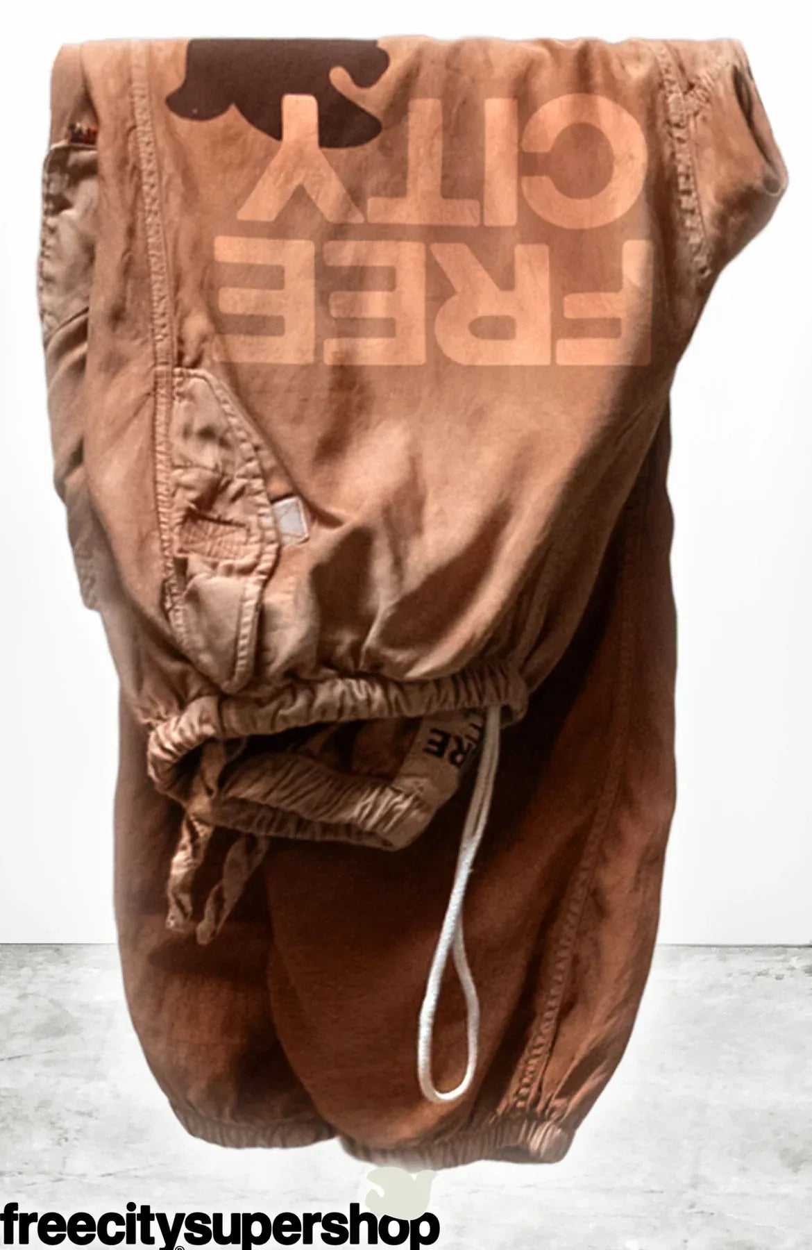 FREECITY Sweatpants Freecity - Flap Snap matte satin airjump pants in grapefruit powder
