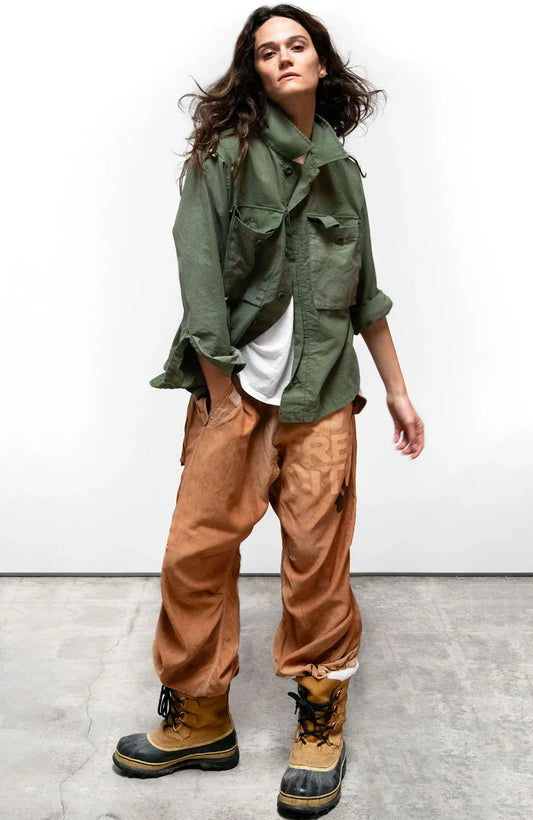 FREECITY Sweatpants Freecity - Flap Snap matte satin airjump pants in grapefruit powder