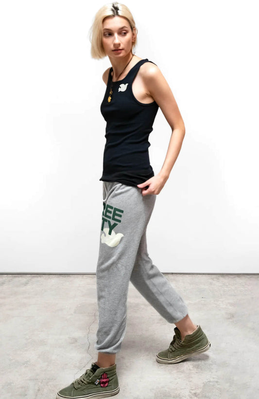 FREECITY Sweatpants Freecity - Large Logo Sweatpants in Heather Army