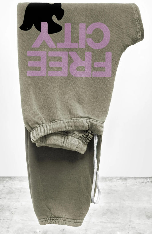 FREECITY Sweatpants Freecity - Large Logo Sweatpants in Nude