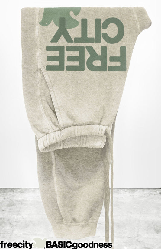 FREECITY Sweatpants Freecity - Large pocket sweatpant in Heather oats green