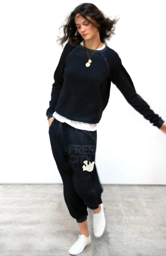 FREECITY Sweatpants FREECITY LARGE SUNFADES pocket sweatpant - Black Space