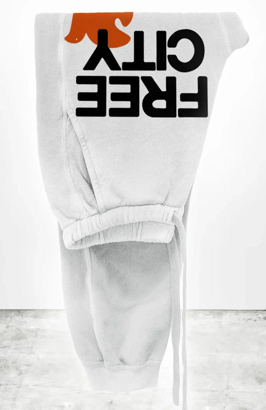 FREECITY Sweatpants FREECITY - LARGE SUNFADES pocket sweatpant - Chalk Orange