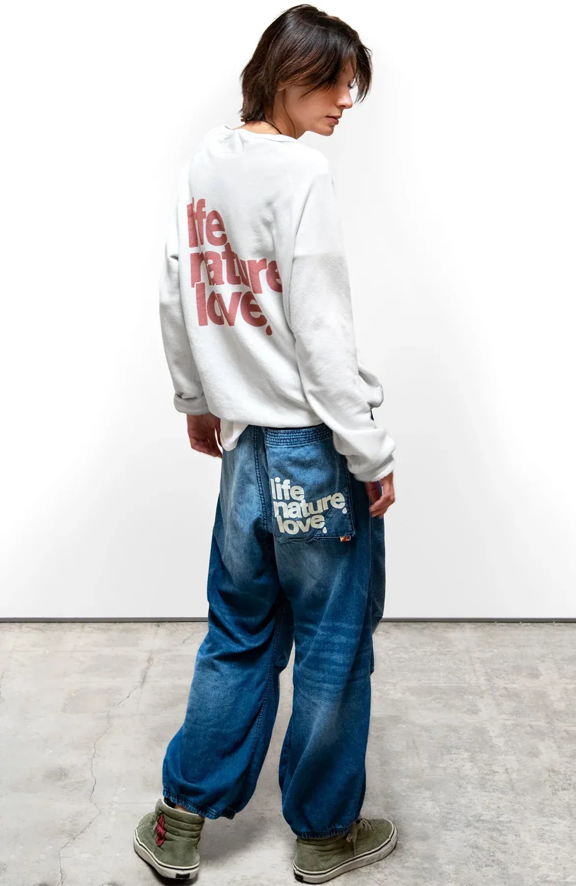 FREECITY Sweatpants Freecity - LNL INDIGO WORKSHOP/UNIFORM LOOSE DRAWCORD "BIGGY" - INDIGO BLUES
