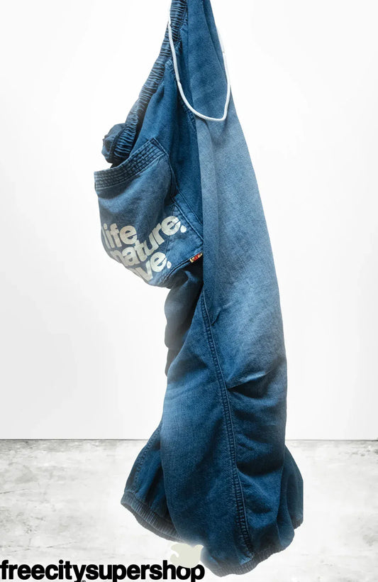 FREECITY Sweatpants Freecity - LNL INDIGO WORKSHOP/UNIFORM LOOSE DRAWCORD "BIGGY" - INDIGO BLUES