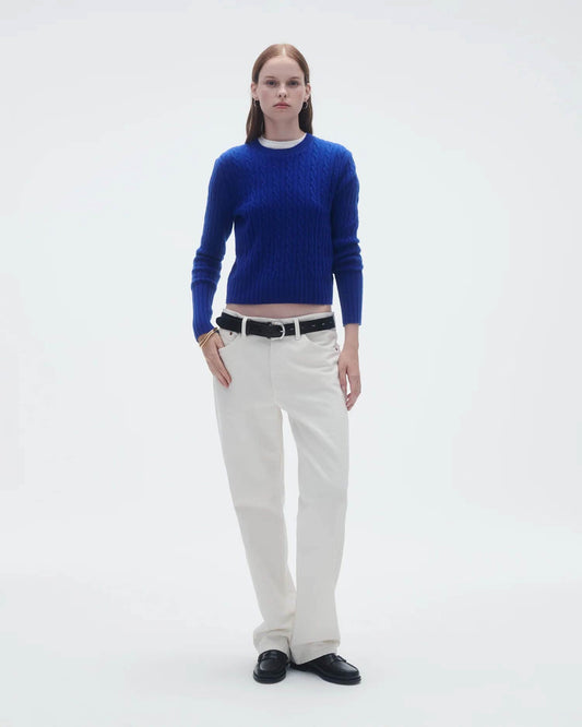 Guest In Residence Sweaters Guest In Residence - Shrunken Crew in Cobalt