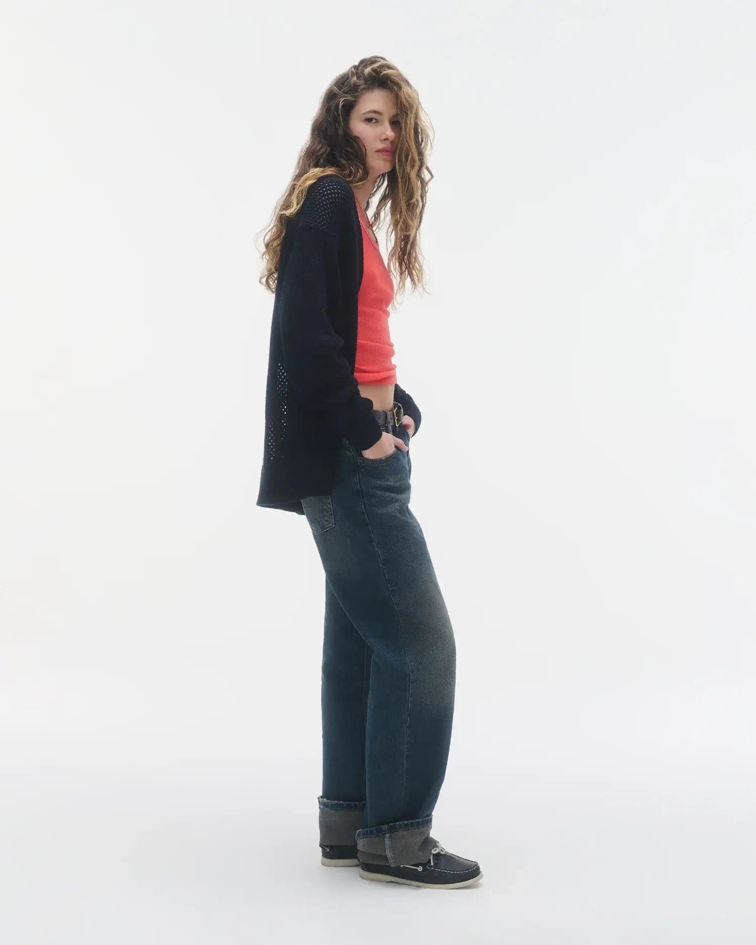 Guest In Residence Sweaters Guest In Residence - The Net Cardigan in Midnight