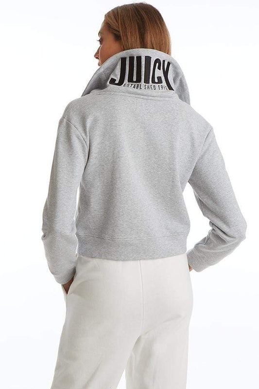 Juicy Couture Tops XS Juicy Couture - High Collar Half Zip top in Grey