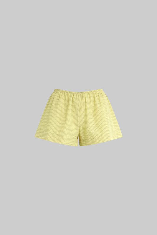 Leset Pants Leset - Yoshi Stripe Summer Short in Lemon Yellow chocolate