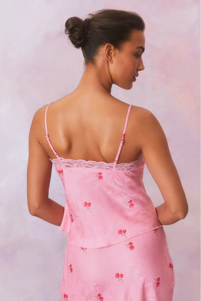 Love Shack Fancy Cami's Love Shack Fancy - Fox top in Cherry Pink