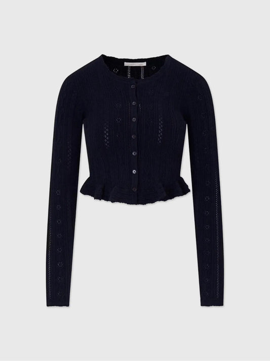 Love Shack Fancy Cardigan Love Shack Fancy - Orly Cardigan in Midnight Kiss