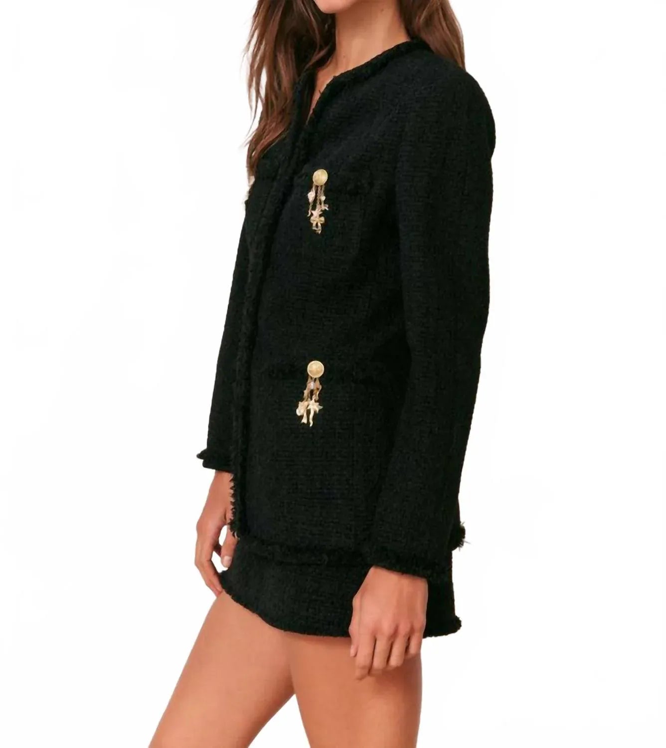 Love Shack Fancy Coats & Jackets Love Shack Fancy - Adrina Jacket in Black