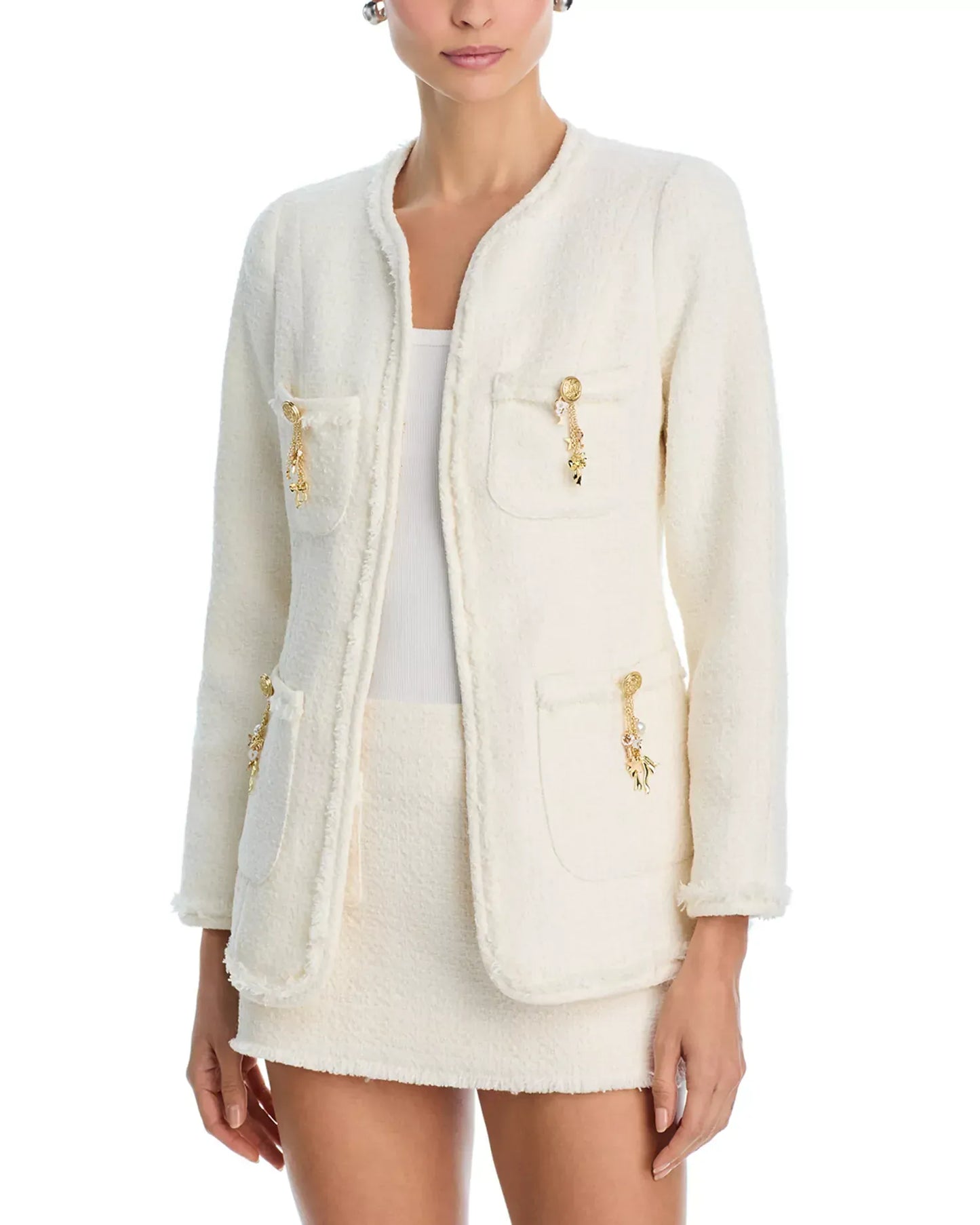 Love Shack Fancy Coats & Jackets Love Shack Fancy - Adrina Jacket in Cream