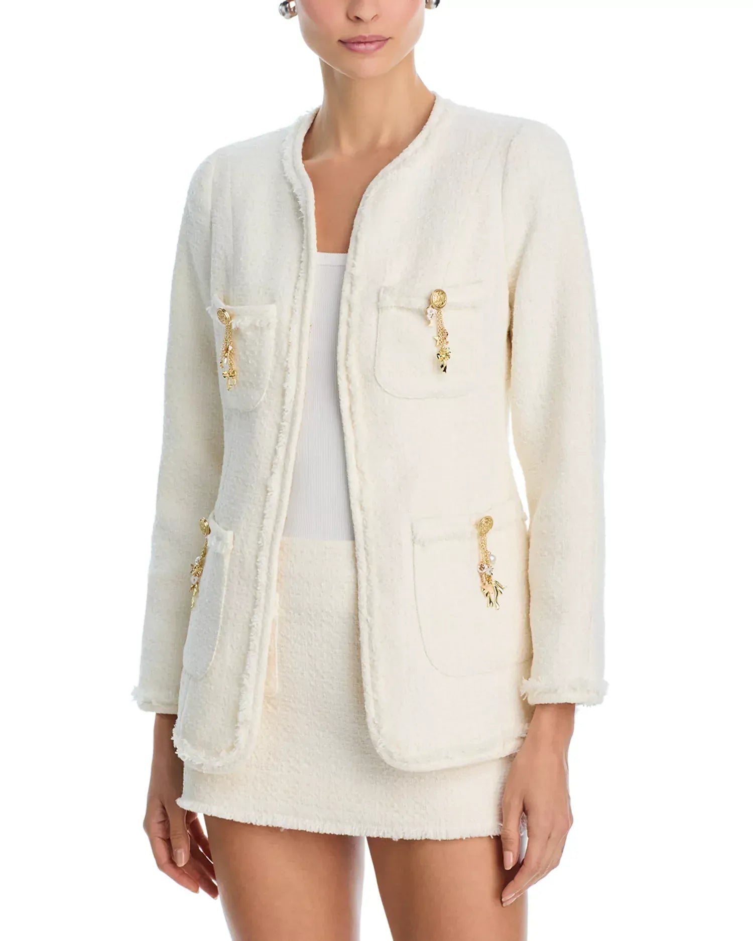 Love Shack Fancy Coats & Jackets Love Shack Fancy - Adrina Jacket in Cream