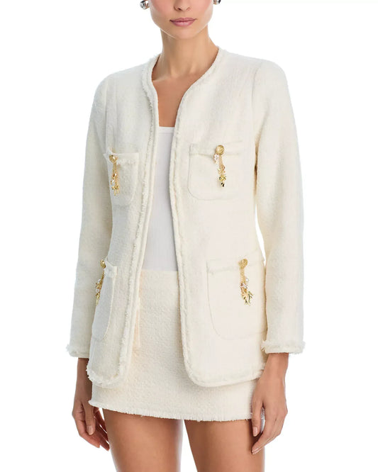 Love Shack Fancy Coats & Jackets Love Shack Fancy - Adrina Jacket in Cream