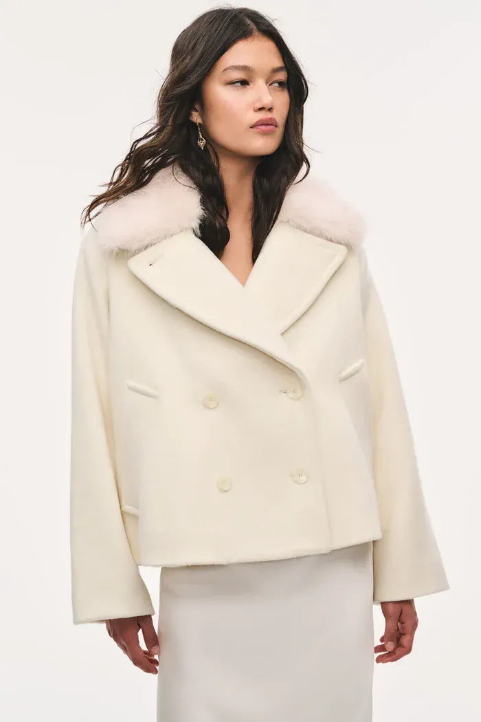 Love Shack Fancy Coats & Jackets Love Shack Fancy - Francis Jacket in Winter White