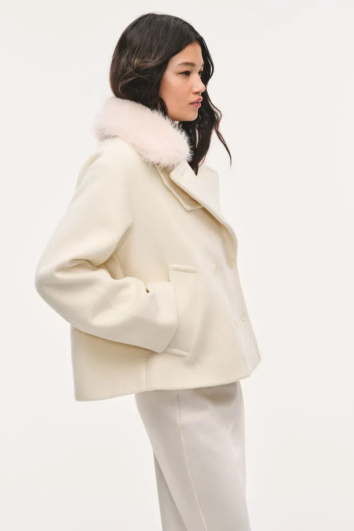 Love Shack Fancy Coats & Jackets Love Shack Fancy - Francis Jacket in Winter White