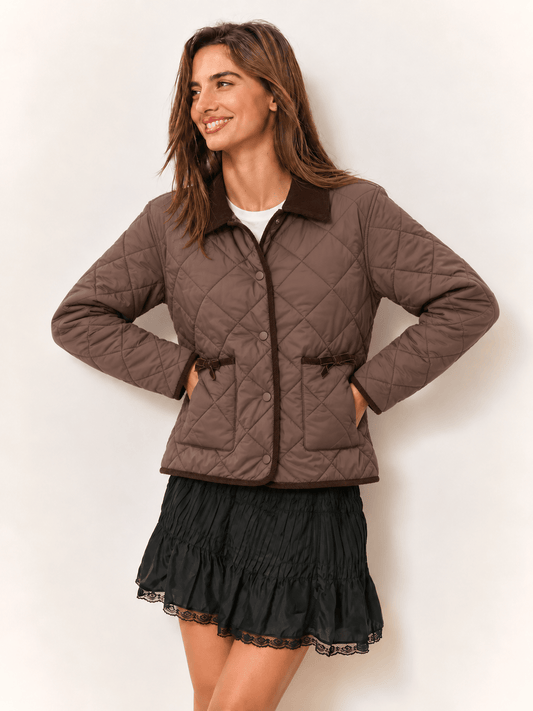 Love Shack Fancy Coats & Jackets Love Shack Fancy - Norinda Jacket in Fresh Espresso