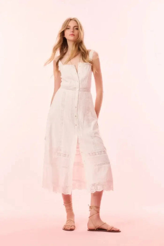 Love Shack Fancy Dresses Love Shack Fancy - Judalon Dress in Optic White