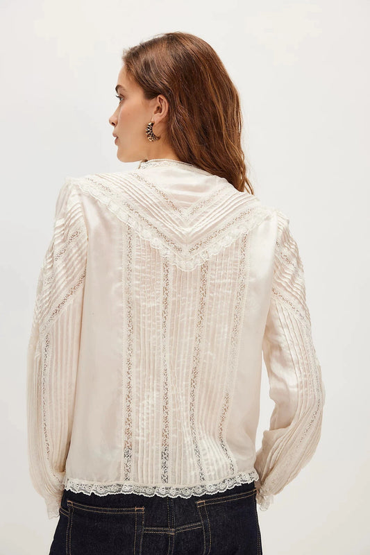 Love Shack Fancy Dresses Love Shack Fancy - Norami Blouse in off white