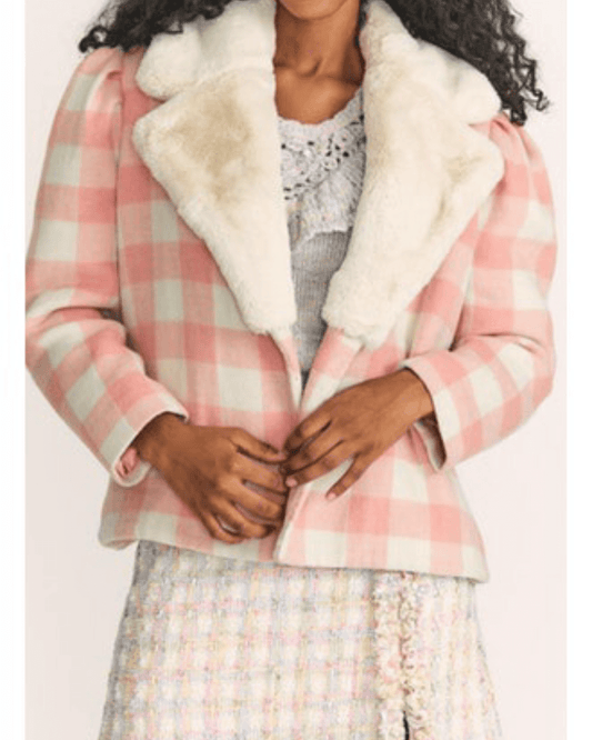 Love Shack Fancy Jackets Love Shack Fancy - Dumont Jacket in Crisp Peach