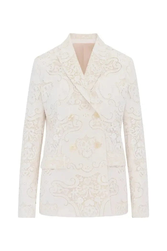 Love Shack Fancy Jackets Love Shack Fancy - Luara Jacket in Optic white