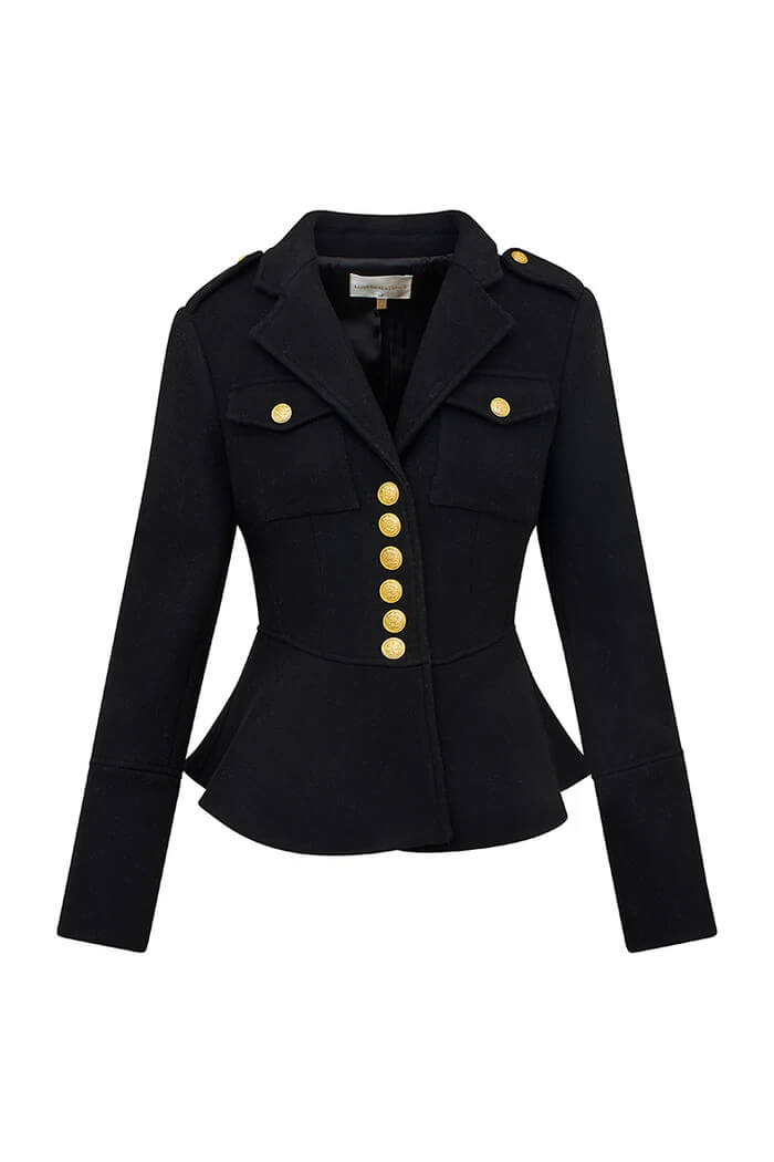 Love Shack Fancy Jackets Love Shack Fancy - Theda Jacket in Black