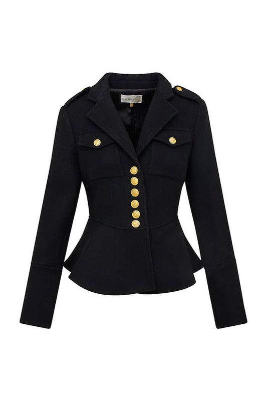 Love Shack Fancy Jackets Love Shack Fancy - Theda Jacket in Black
