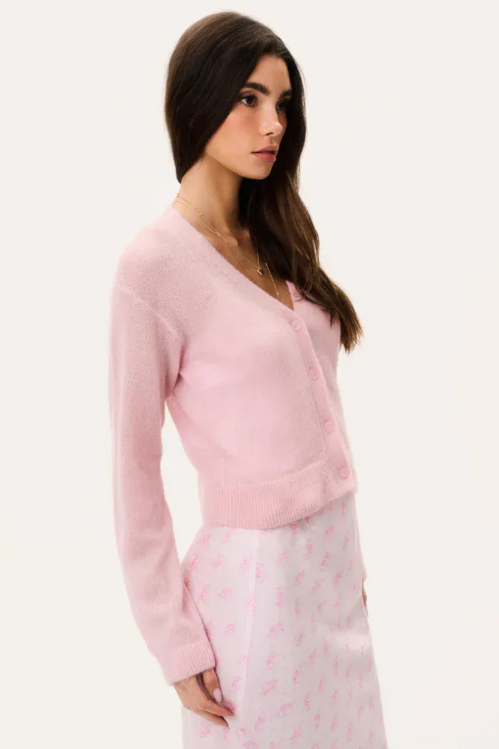 Love Shack Fancy Knitwear Love Shack Fancy - Breckie Cardigan in Blushberry