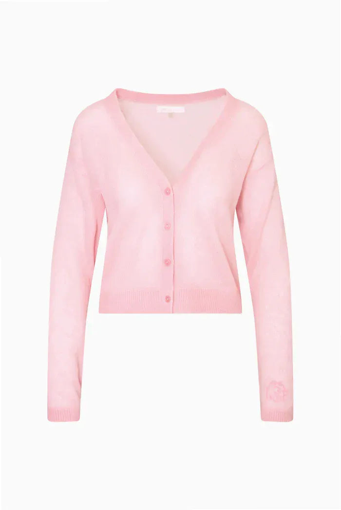 Love Shack Fancy Knitwear Love Shack Fancy - Breckie Cardigan in Blushberry