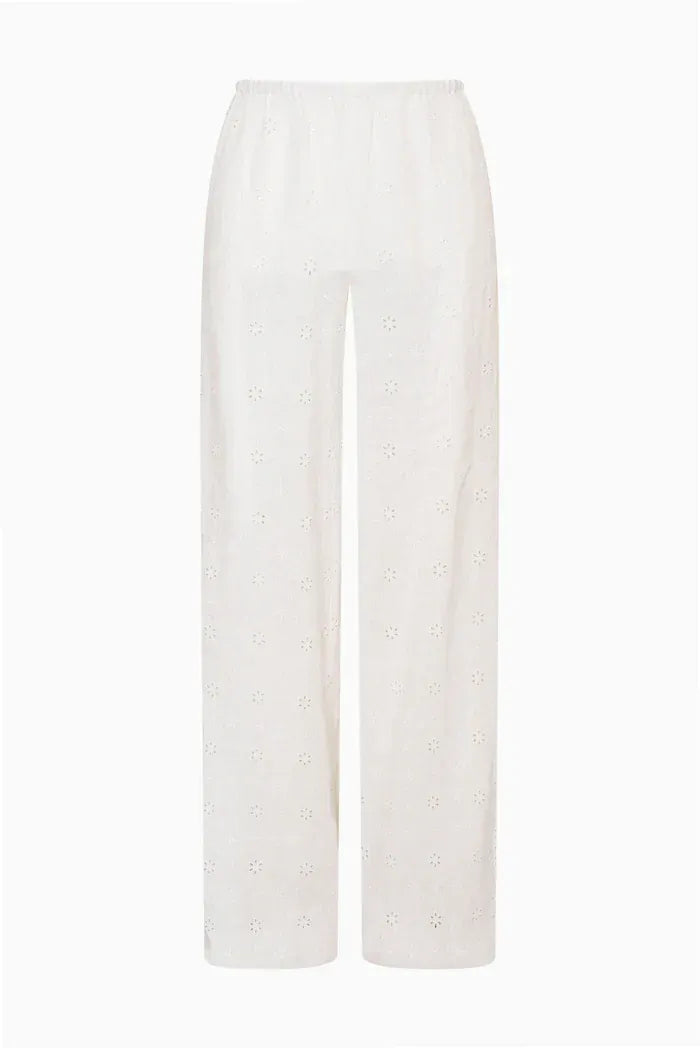 Love Shack Fancy Pants Love Shack Fancy - Cinna Pant in Optic White