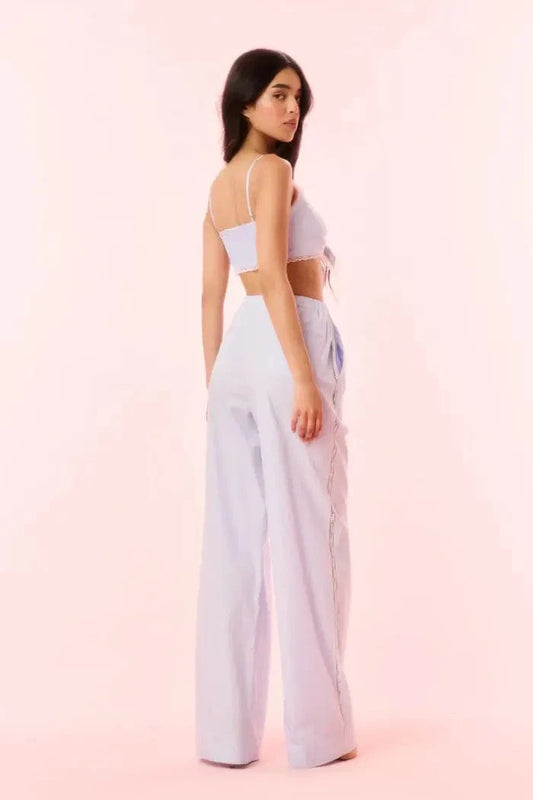 Love Shack Fancy Pants Love Shack Fancy - Helia Pant in Sky Lagoon